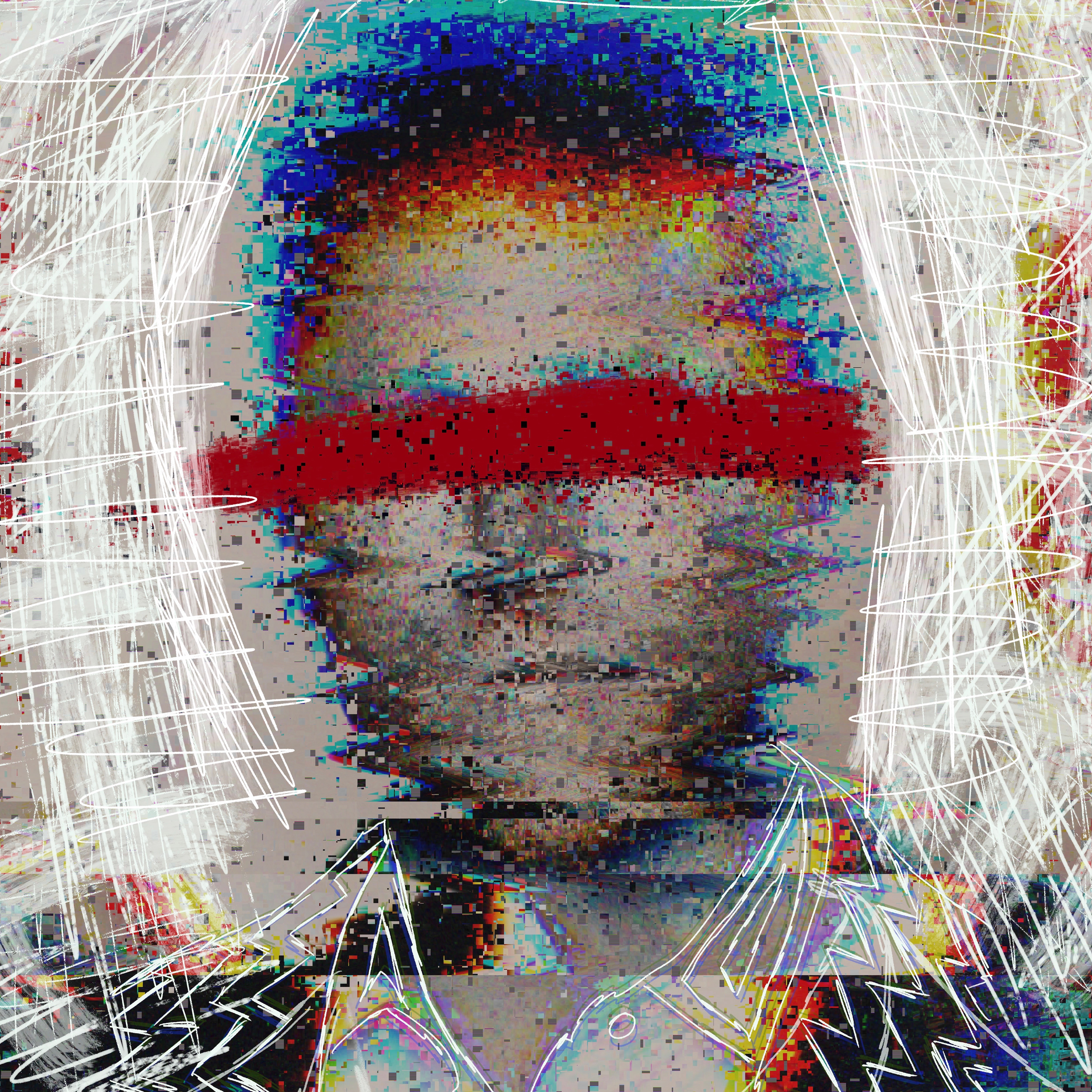 Distorted portrait of Edward Dent